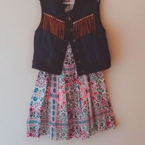 Colorful Dress and Vest